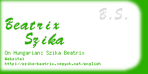 beatrix szika business card